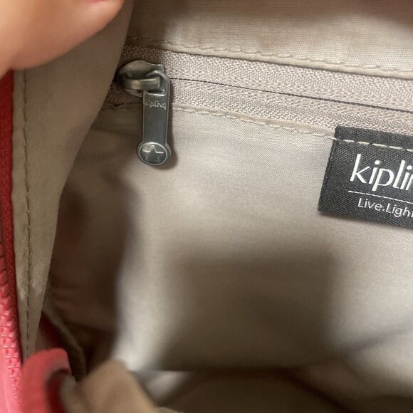 Kipling Red Paola Small Backpack Live Light Travel School Mini Kid's Keychain - Picture 10 of 12